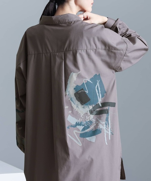 kOhAKU（コハク）の「『アートプリントシャツ』（シャツ/ブラウス・レディース・チャコール/オフホワイト・FREE）」の12枚目の写真