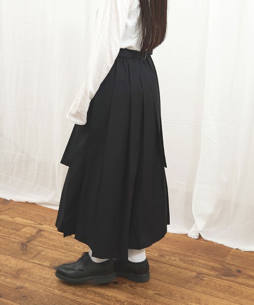 fig London(フィグロンドン)の「apron pleats skirt(スカート・レディース・ベージュ/ブラック/チェック・FREE)」の10枚目の写真
