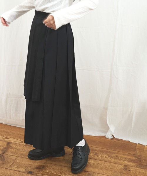 fig London(フィグロンドン)の「apron pleats skirt(スカート・レディース・ベージュ/ブラック/チェック・FREE)」の9枚目の写真