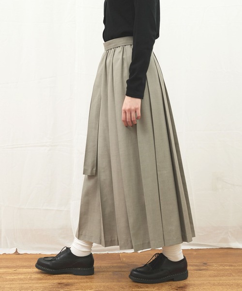 fig London(フィグロンドン)の「apron pleats skirt(スカート・レディース・ベージュ/ブラック/チェック・FREE)」の18枚目の写真