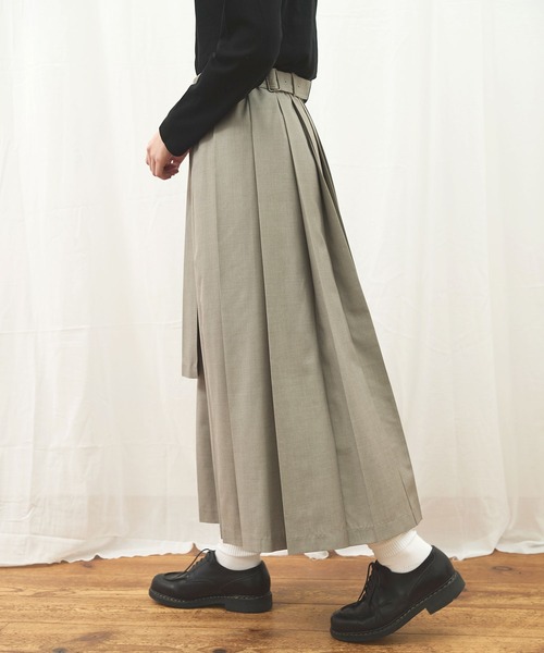 fig London(フィグロンドン)の「apron pleats skirt(スカート・レディース・ベージュ/ブラック/チェック・FREE)」の22枚目の写真