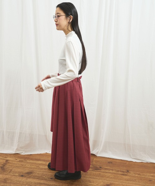 fig London(フィグロンドン)の「apron pleats skirt(スカート・レディース・ベージュ/ブラック/チェック・FREE)」の16枚目の写真