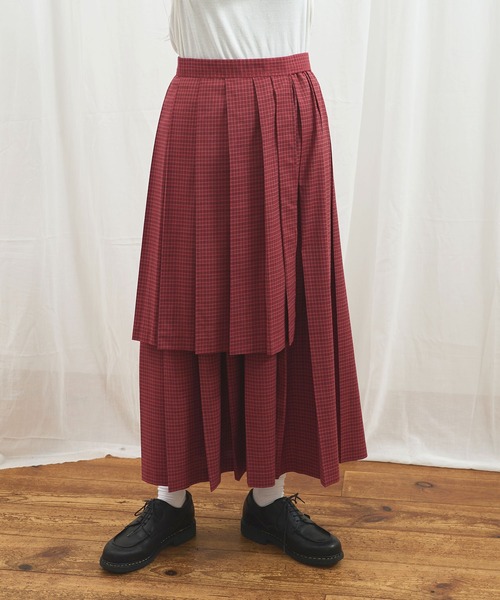 fig London(フィグロンドン)の「apron pleats skirt(スカート・レディース・ベージュ/ブラック/チェック・FREE)」の19枚目の写真