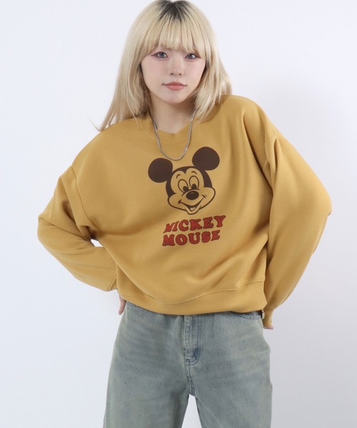 Disney（ディズニー）の「Disney（ディズニー）キャラクター裏起毛スウェットトレーナー レディース/ミッキーマウス/ミニーマウス/ドナルドダック/チップとデール/ベイマックス/わんわん物語（スウェット・レディース・ブラック/ベージュ/ダークグレー/グレー/イエロー系その他/チェリーピンク/クリーム/ホワイト系その他/パープル/ネイビー/ミント/マスタード・M/L）」の10枚目の写真