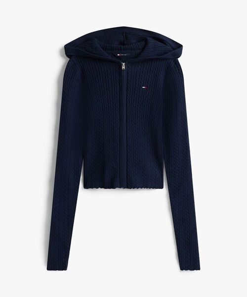 tommy jeans(トミー ジーンズ)の「フードジップアップカーディガン(ニット/セーター・レディース・ライラック系/ネイビー・SMALL/MEDIUM/X-SMALL)」の6枚目の写真
