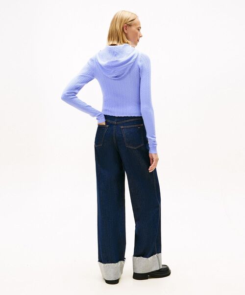 tommy jeans(トミー ジーンズ)の「フードジップアップカーディガン(ニット/セーター・レディース・ライラック系/ネイビー・SMALL/MEDIUM/X-SMALL)」の9枚目の写真