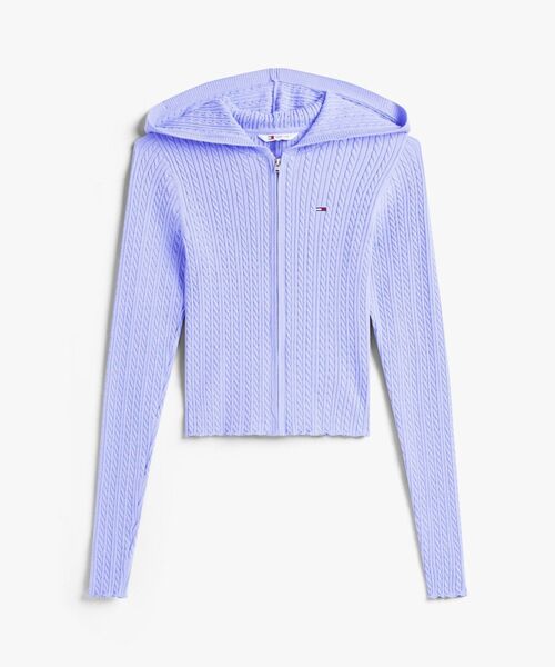 tommy jeans(トミー ジーンズ)の「フードジップアップカーディガン(ニット/セーター・レディース・ライラック系/ネイビー・SMALL/MEDIUM/X-SMALL)」の10枚目の写真