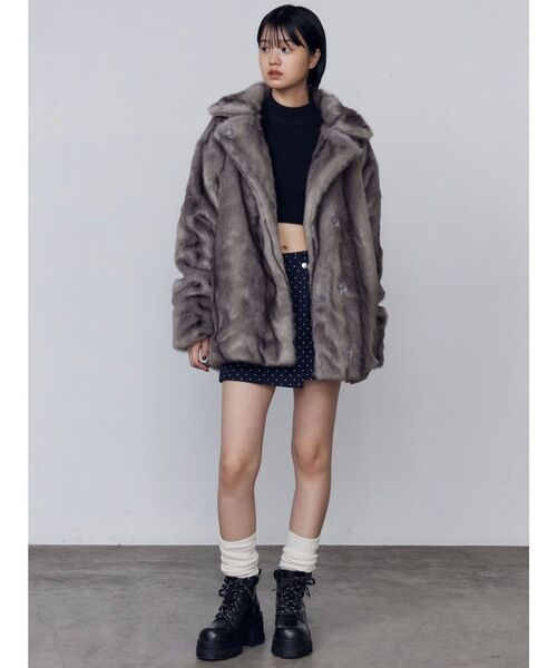 EMODA ミディフェイクファーコート ミディフェイクファーコート｜エモダの通販｜&mall（アンド