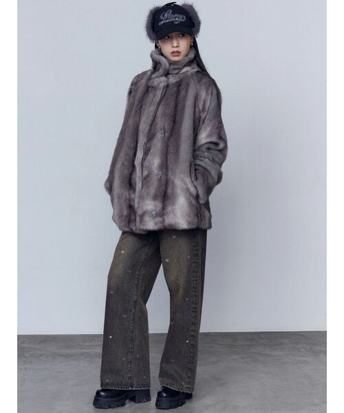 ミディフェイクファーコート（その他アウター）｜EMODA（エモダ）の