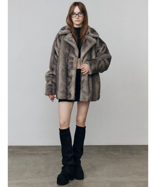 セール】ミディフェイクファーコート（その他アウター）｜EMODA