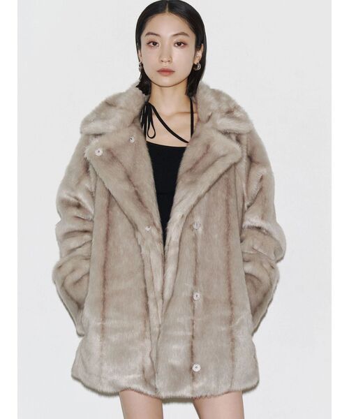 セール】ミディフェイクファーコート（その他アウター）｜EMODA