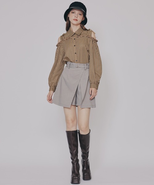 REDYAZEL(レディアゼル)の「アシメラップスカートライクショートパンツ(その他パンツ・レディース・ネイビー/ブラック/グレー・FREE)」の18枚目の写真