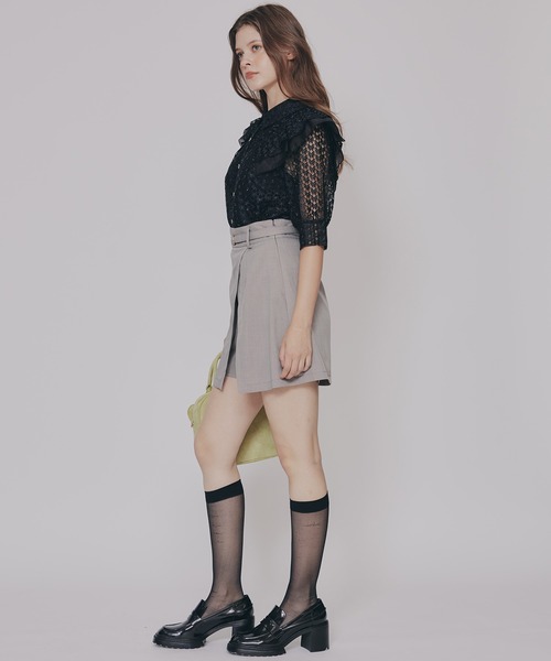 REDYAZEL(レディアゼル)の「アシメラップスカートライクショートパンツ(その他パンツ・レディース・ネイビー/ブラック/グレー・FREE)」の19枚目の写真