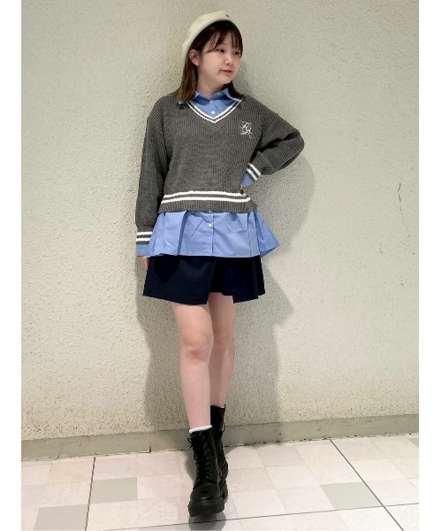 REDYAZEL(レディアゼル)の「アシメラップスカートライクショートパンツ(その他パンツ・レディース・ネイビー/ブラック/グレー・FREE)」の15枚目の写真