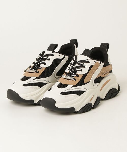 STEVE MADDEN（スティーブマデン）の「STEVE MADDEN スティーブマデン POSSESSION ボリュームソールスニーカー（スニーカー・レディース・グレー/ホワイト系その他/ブラック系その他/ブラック・22.5cm/23.0cm/23.5cm/24.0cm/24.5cm/25.0cm）」の4枚目の写真