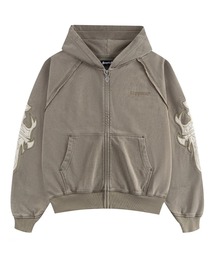 SUPPLIER（サプライヤー）の「SUPPLIER/サプライヤー Dagger Leather Patch Zip Hoodie フーディー（パーカー）」