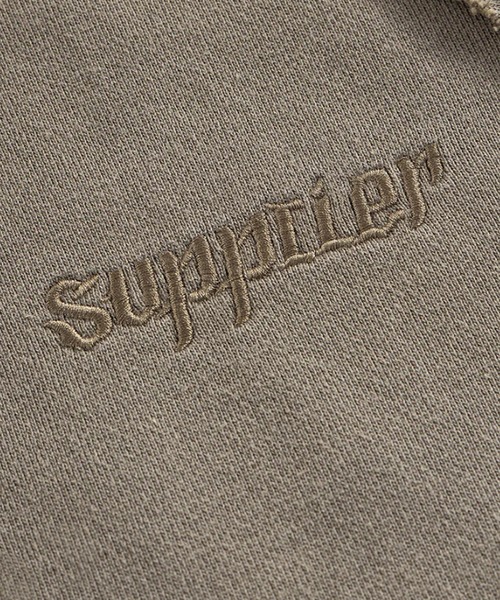 SUPPLIER(サプライヤー)の「SUPPLIER/サプライヤー Dagger Leather Patch Zip Hoodie フーディー ジップパーカー(パーカー・メンズ・ベージュ/ブラック・M/XL/L)」の15枚目の写真