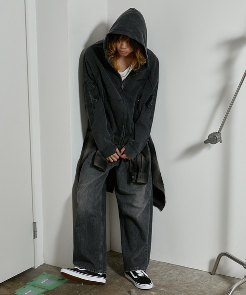 セール】SUPPLIER/サプライヤー Dagger Leather Patch Zip Hoodie