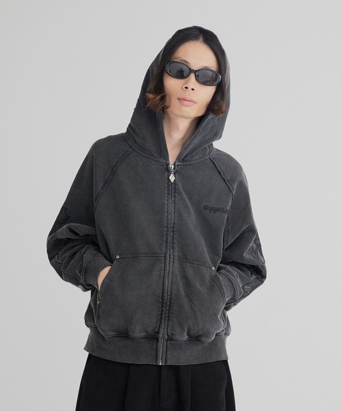セール】SUPPLIER/サプライヤー Dagger Leather Patch Zip Hoodie