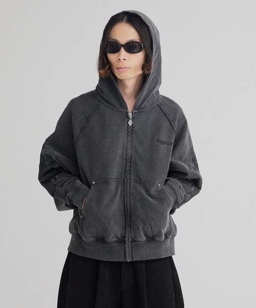 セール】SUPPLIER/サプライヤー Dagger Leather Patch Zip Hoodie