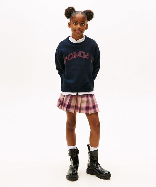 TOMMY HILFIGER（トミーヒルフィガー）の「GIRLS プリーツチェックスカート（スカート・キッズ・オートミール・150cm/140cm/160cm/130cm）」の2枚目の写真