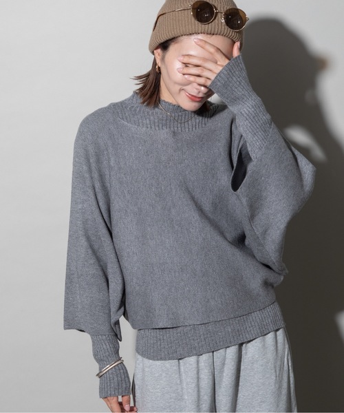 セール】【セットアイテム】リブタートル×ケープニット（ニット