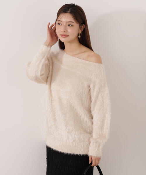 PROPORTION BODY DRESSING（プロポーションボディドレッシング）の「ヘアリーニット / 1215270908（ニット/セーター・レディース・オフホワイト/ブルー/ブラウン・P/S/MEDIUM）」の12枚目の写真