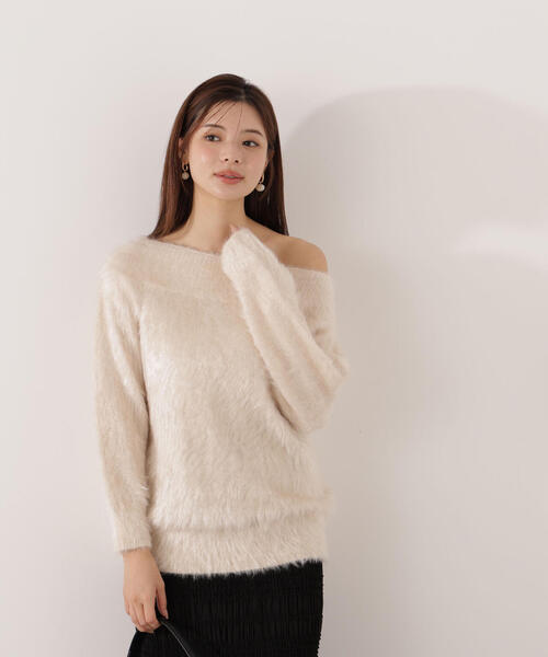 PROPORTION BODY DRESSING（プロポーションボディドレッシング）の「ヘアリーニット / 1215270908（ニット/セーター・レディース・オフホワイト/ブルー/ブラウン・P/S/MEDIUM）」の14枚目の写真