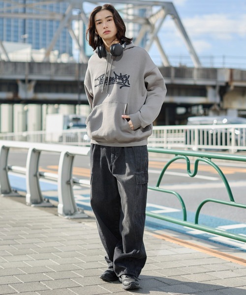 WEGO（ウィゴー）の「WEGO/グラフィックロゴプルパーカー（パーカー・メンズ・アッシュグレー/ネイビー/ブラウン/ブラック/グレー系その他/ワイン/ホワイト/グレー/ブルー・MEDIUM/LARGE/SMALL）」の11枚目の写真