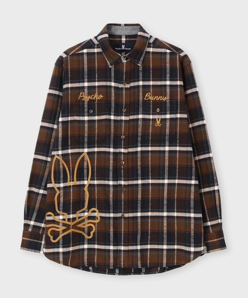 Psycho Bunny（サイコバニー）の「ヴィンテージチェーンステッチ スラブチェックシャツ（シャツ/ブラウス・メンズ・ダークブラウン/ネイビー・X-LARGE/LARGE/MEDIUM）」の6枚目の写真
