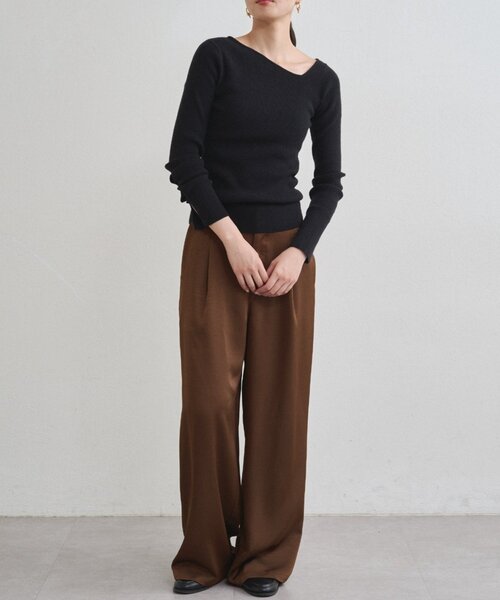 earthy(アーシー)の「リブアシメニット(ニット/セーター・レディース・オフホワイト/ブラック/グレー・FREE)」の20枚目の写真