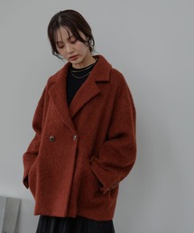 Andemiu（アンデミュウ）の「アルパカシャギーハーフコート493957（ピーコート）」