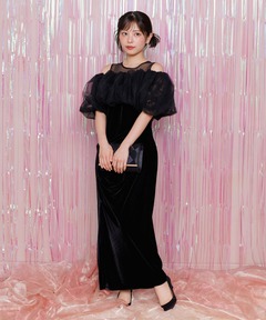 バルーンボレロ・ベロアドレス セット/結婚式/パーティー/お呼ばれ