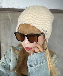 non-hedge | リング付ダメージビーニー(ニットキャップ/ビーニー)