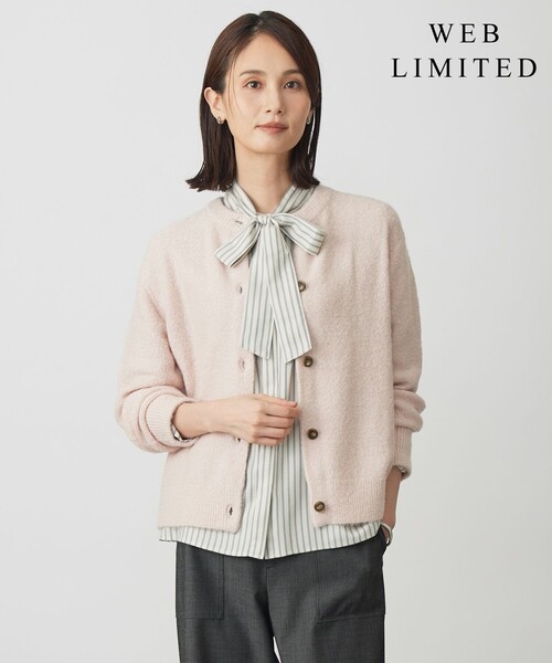 J.PRESS(ジェイプレス)の「【WEB限定】SHINE ニット カーディガン(カーディガン/ボレロ・レディース・サックスブルー系/ピンク系/ライトグレー系・T15/T13)」の3枚目の写真