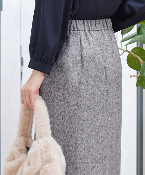 Tiaclasse(ティアクラッセ)の「メランジヘリンボーンツイードスカート(スカート・レディース・チャコールグレー/ライトグレー・M/L)」の20枚目の写真