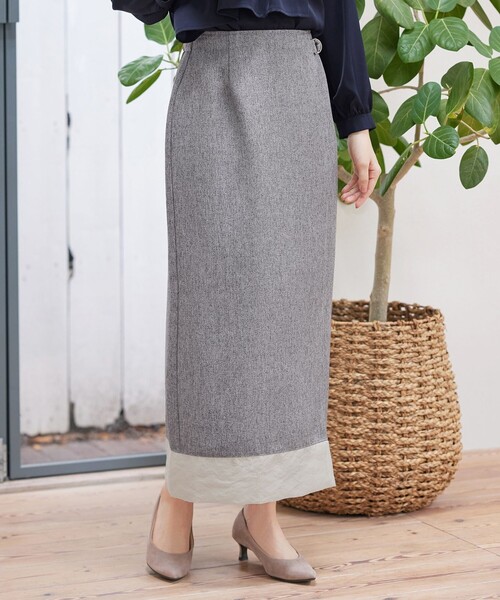 Tiaclasse(ティアクラッセ)の「メランジヘリンボーンツイードスカート(スカート・レディース・チャコールグレー/ライトグレー・M/L)」の22枚目の写真