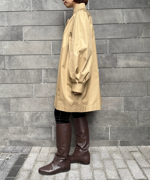 EDIT. FOR LULU（エディットフォールル）の「ギャバジンパフスリーブコート（その他アウター・レディース・ベージュ・FREE）」の6枚目の写真
