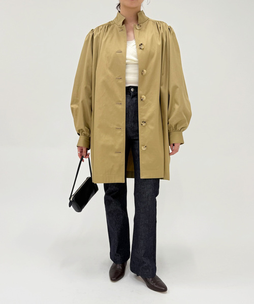 EDIT. FOR LULU（エディットフォールル）の「ギャバジンパフスリーブコート（その他アウター・レディース・ベージュ・FREE）」の9枚目の写真