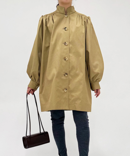 EDIT. FOR LULU（エディットフォールル）の「ギャバジンパフスリーブコート（その他アウター・レディース・ベージュ・FREE）」の12枚目の写真