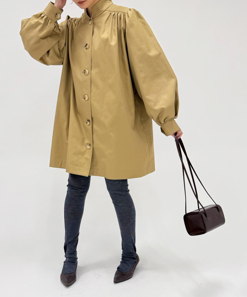 EDIT. FOR LULU（エディットフォールル）の「ギャバジンパフスリーブコート（その他アウター・レディース・ベージュ・FREE）」の14枚目の写真