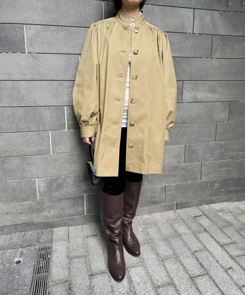 EDIT. FOR LULU（エディットフォールル）の「ギャバジンパフスリーブコート（その他アウター・レディース・ベージュ・FREE）」の15枚目の写真