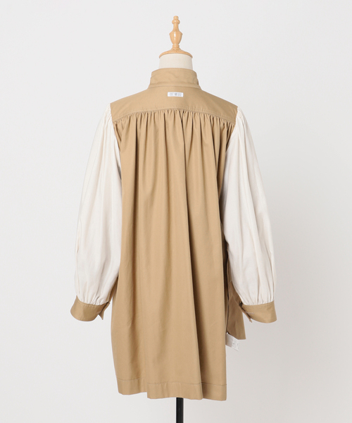 EDIT. FOR LULU（エディットフォールル）の「ギャバジンパフスリーブコート（その他アウター・レディース・ベージュ・FREE）」の3枚目の写真
