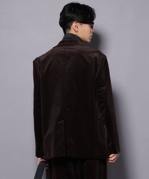 セール】AIRコーデュロイ ダブルブレストジャケット/STRETCH