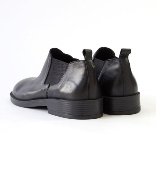 BUENO （ブエノ） /本革オブリークトゥ サイドゴアショートブーツ 【F2002】