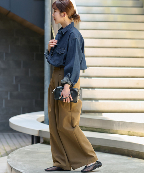 JOURNAL STANDARD relume（ジャーナルスタンダード　レリューム）の「《追加3》9oz デニムワークシャツ（シャツ/ブラウス・レディース・ブルー/ネイビー・FREE）」の16枚目の写真