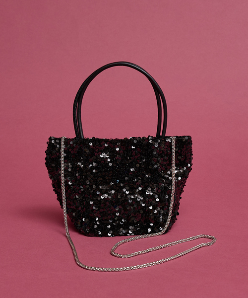 collex(コレックス)の「【WEB限定】スパンコール2WAYミニトートバッグ(ショルダーバッグ・レディース・シルバー/ブラック・フリー)」の1枚目の写真