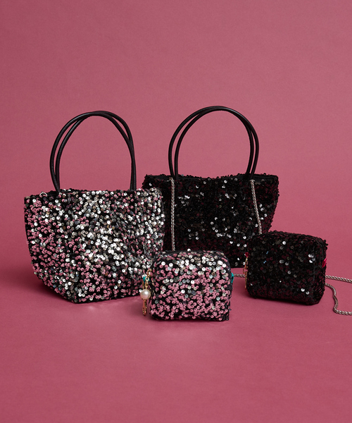collex(コレックス)の「【WEB限定】スパンコール2WAYミニトートバッグ(ショルダーバッグ・レディース・シルバー/ブラック・フリー)」の4枚目の写真