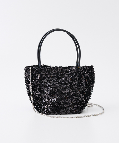 collex(コレックス)の「【WEB限定】スパンコール2WAYミニトートバッグ(ショルダーバッグ・レディース・シルバー/ブラック・フリー)」の5枚目の写真