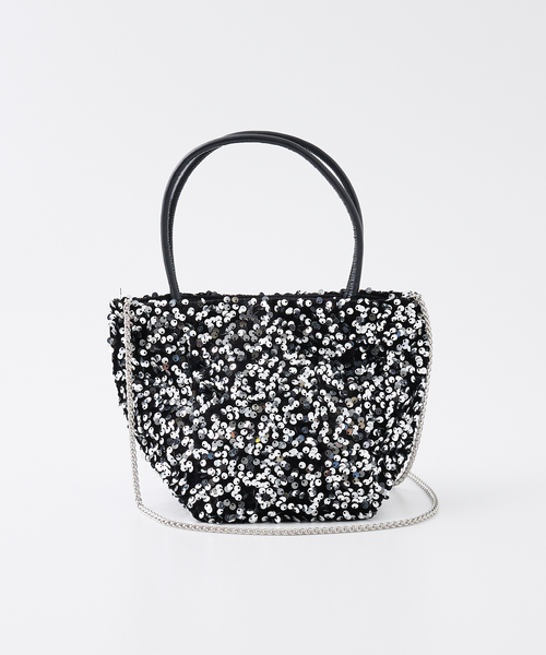 collex(コレックス)の「【WEB限定】スパンコール2WAYミニトートバッグ(ショルダーバッグ・レディース・シルバー/ブラック・フリー)」の6枚目の写真